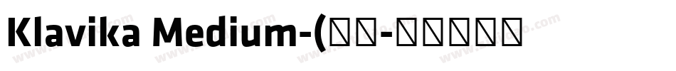 Klavika Medium-(常规字体转换